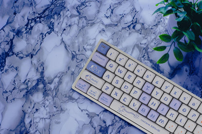 Virtdream Keycaps Set - Simple Bliss MOA Profile, 139 Keys Dye Sublimation, Compatible with ANSI/ISO, Cherry MX Switch