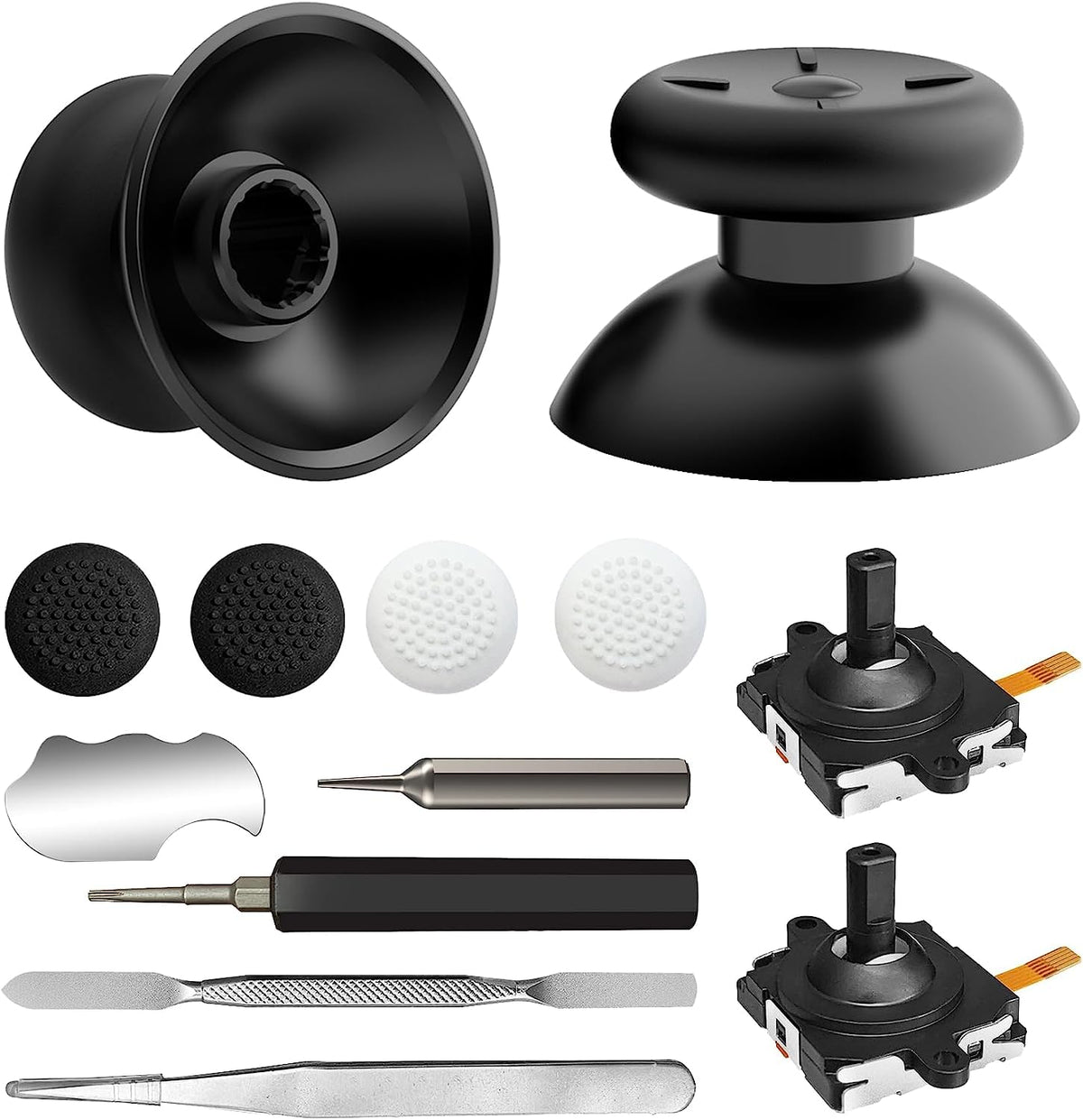 Replacement Kit for Oculus Quest 2 Controller/Meta Quest 2 Controller (13-in-1)  DUXICEPIN Joysticks  Thumbstick  Screwdriver  Tweezer & Pry Tool-Ultimate Meta Quest 2 Controller Accessories