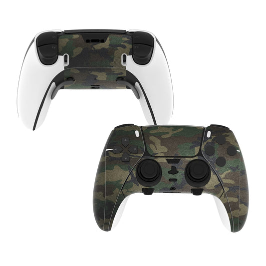 PlayVital 2 Set Skin Decals Sticker for ps5 Edge Wireless Controller  Custom Vinyl Decal Skins Wrap Cover for ps5 Edge Controller - Army Green Camouflage