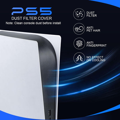 Darno Dust Cover for PS5 Console, Anti Pet Hair, Compatible with Disc/Digital Edition, For PS5