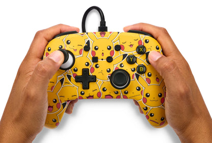 PowerA Enhanced Wired Controller for Nintendo Switch - Pikachu Moods, Model NSGP0083-01, Officially Licensed Gamepad