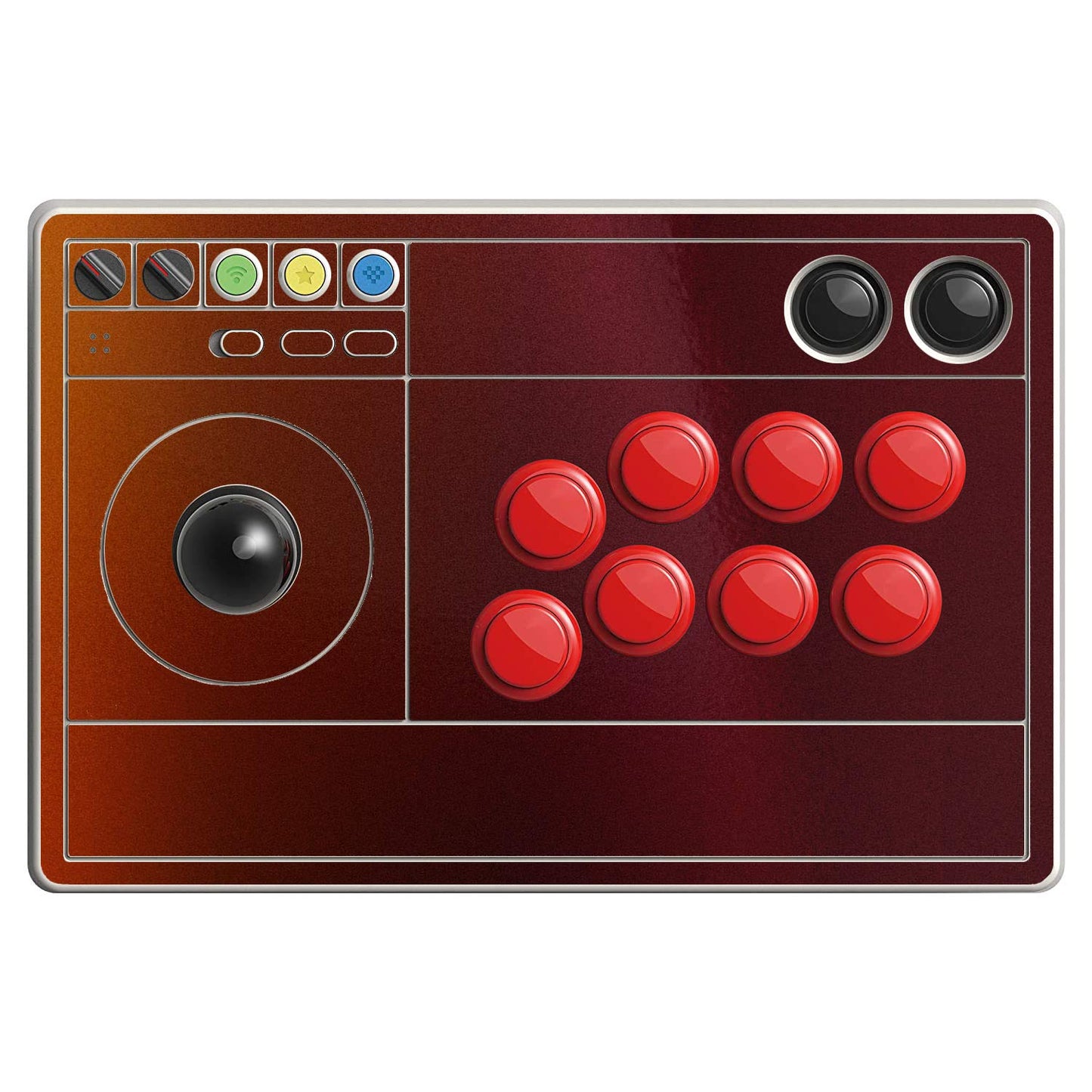 SopiGuard Sticker Skin for 8BitDo Arcade Stick Top Panel Only Vinyl Decal Wrap (Flip Rising Sun)