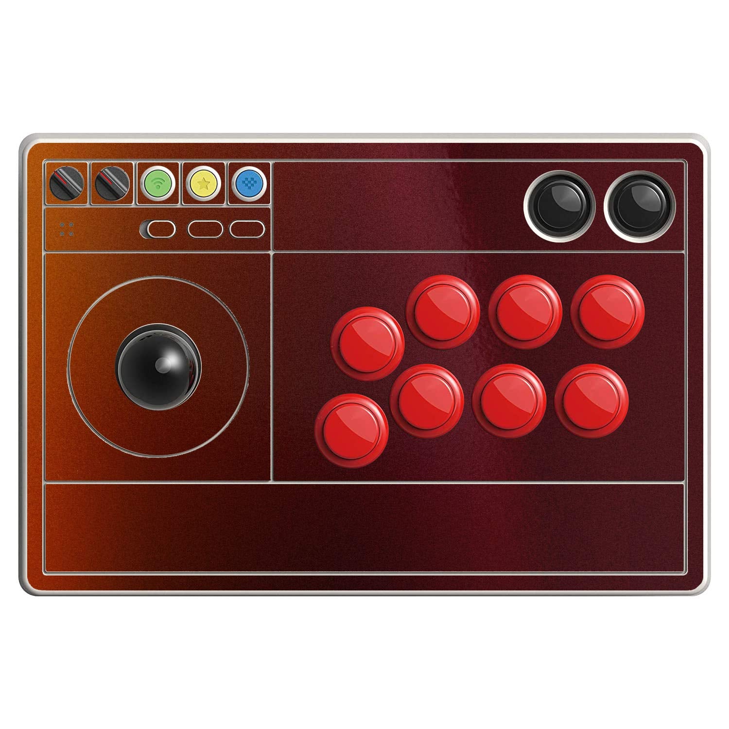 SopiGuard Sticker Skin for 8BitDo Arcade Stick Top Panel Only Vinyl Decal Wrap (Flip Rising Sun)