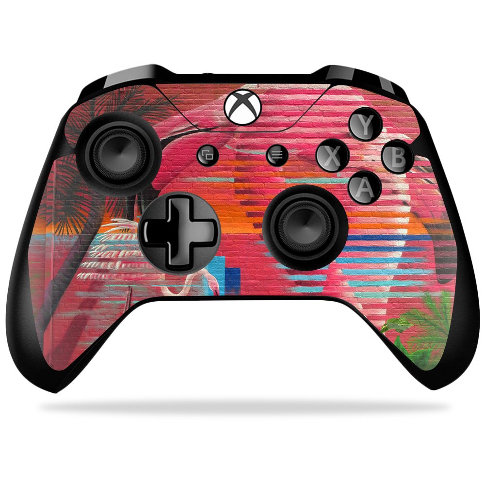 MIGHTY SKINS Xbox One X Controller Skin - Durable Vinyl Wrap, Flamboyant Flamingos Design, Easy to Apply and Remove, Made in USA