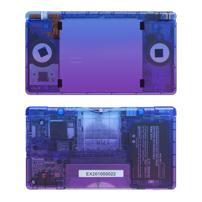 eXtremeRate DS Lite Gradient Translucent Bluebell Full Housing Shell Case, Custom Console Cover with Buttons & Screen Lens - Model DSLM5008-JY