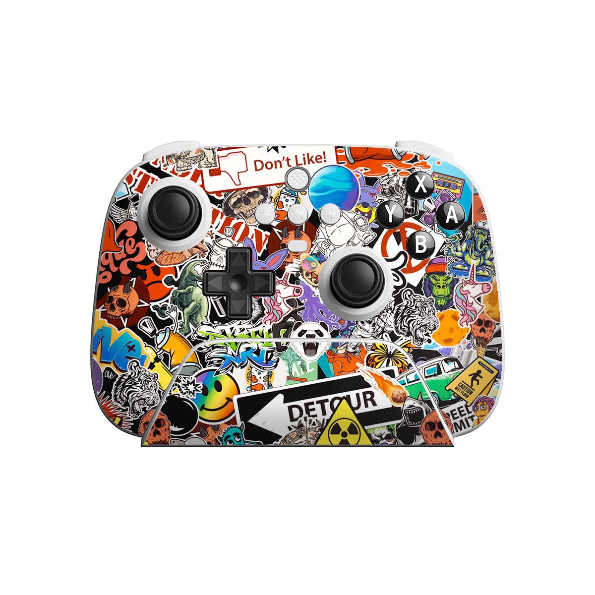 SopiGuard Sticker Skin for 8Bitdo Ultimate Wireless Controller Front and Buttons (Stickerbomb)