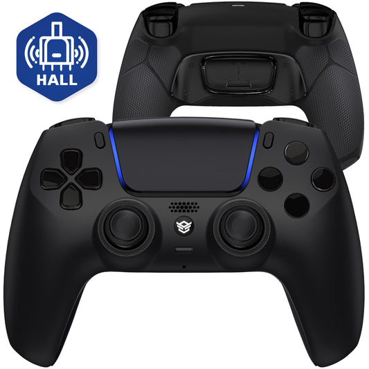 HEXGAMING ULTIMATE Hall Effect Wireless Controller Compatible with ps5-4 Back Buttons  Mouse-Click Hair control buttons  Interchangeable Thumbsticks - Black