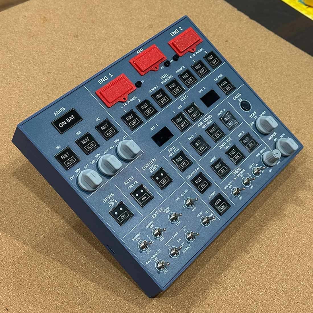 EnuoChbuild Flight Simulator 4-in-1 OVH Overhead Panel for MSFS 2020/2024 - Backlit Edition, Compatible with FENIX, FBW & ini