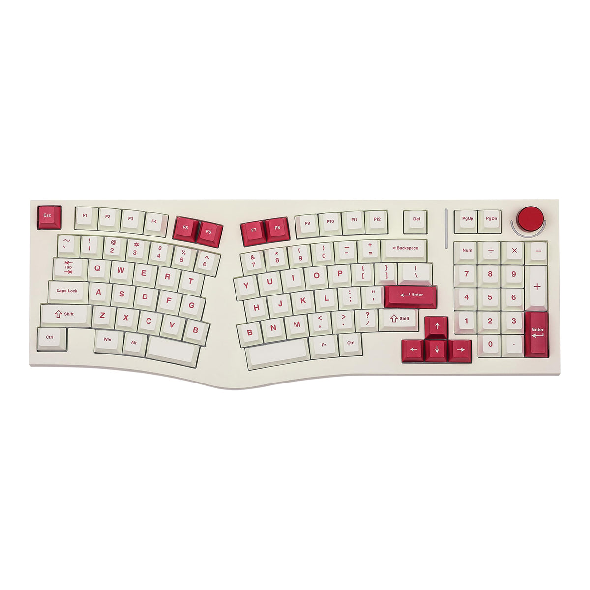 MechLands Feker Alice98 Ergonomic 98 Keys Gaming Keyboard  QMK/VIA USB-C Wired Custom Keyboard  Hot Swappable Gasket Mechanical Keyboard with 5 Layer Paddings  Knob  NKRO  RGB for Win/Mac (White)