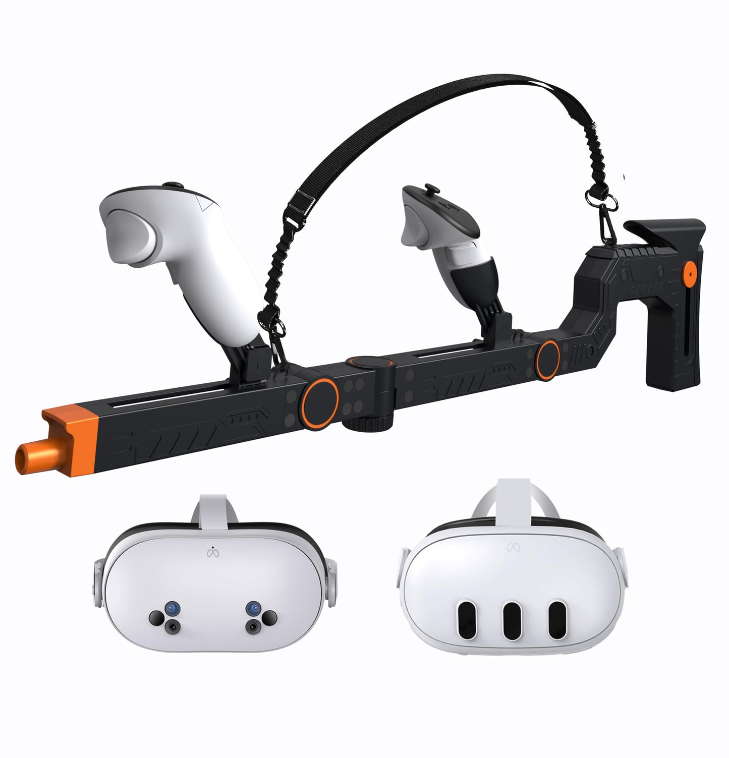 VR Gun Stock for Meta Quest 3 & Quest 3S  Durable Mechanical Design  Precision Angle Adjustment Gunstock for Oculus Quest 3 Enhancing Realistic VR Experience Perfect Gift for FPS Gamers