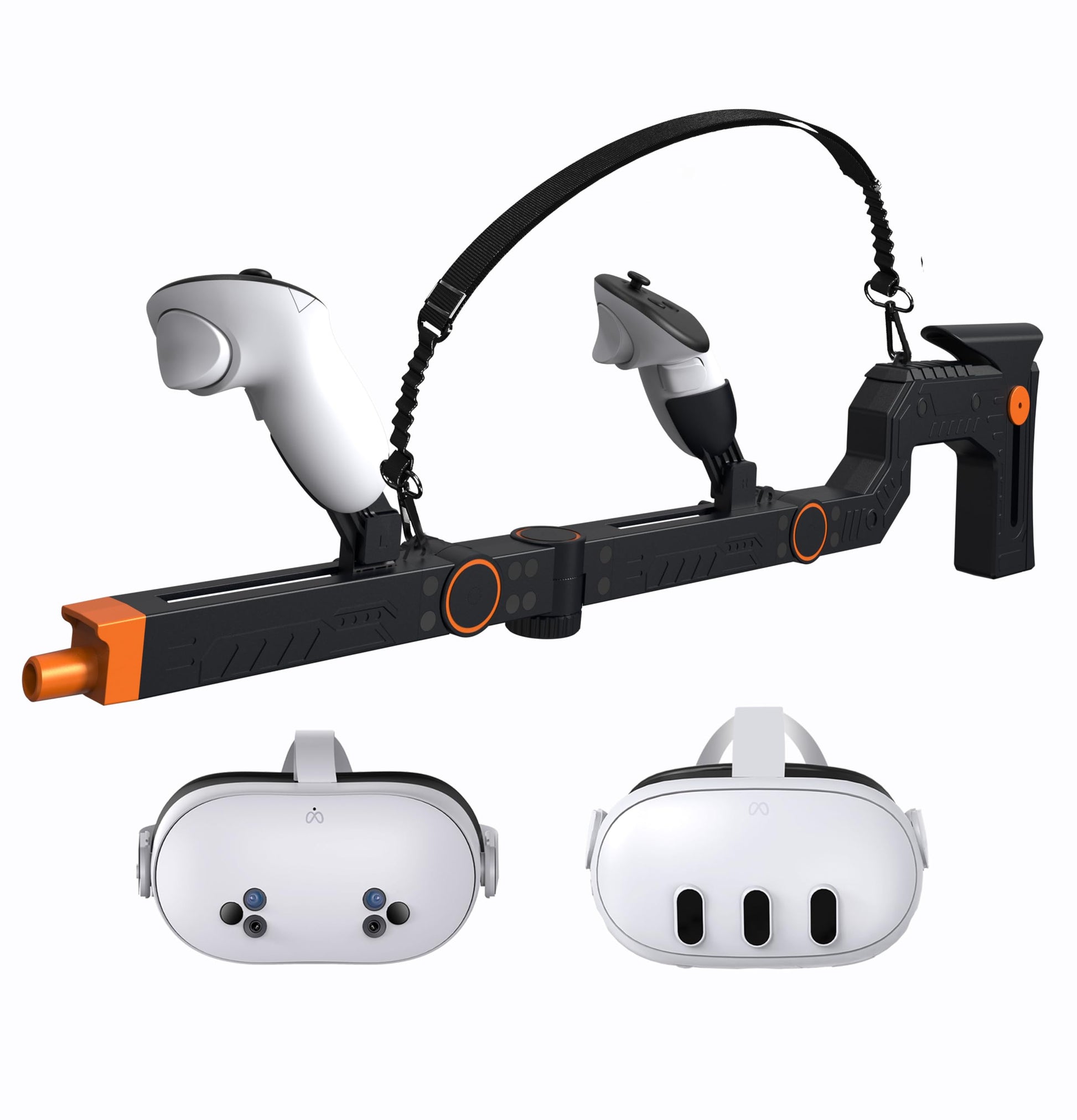 VR Gun Stock for Meta Quest 3 & Quest 3S  Durable Mechanical Design  Precision Angle Adjustment Gunstock for Oculus Quest 3 Enhancing Realistic VR Experience Perfect Gift for FPS Gamers