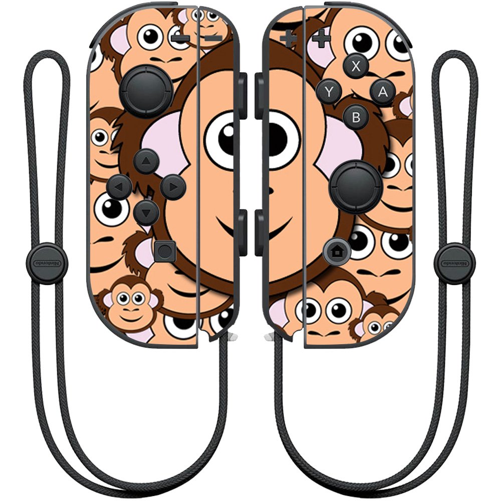 MightySkins Skin Compatible with Nintendo Joy-Con Controller wrap Cover Sticker Skins Monkey