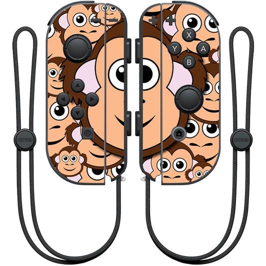 MightySkins Skin Compatible with Nintendo Joy-Con Controller wrap Cover Sticker Skins Monkey