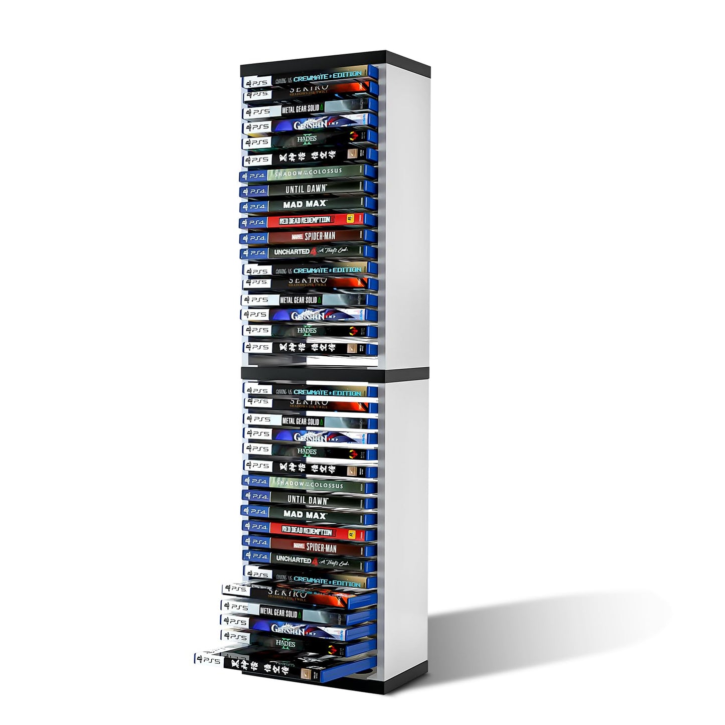 ECHZOVE Game Card Box Storage Stand for PS5 Xbox Games  Storage Tower for Xbox Game Card Box Holder Vertical Stand - for Video Games 36 PCS