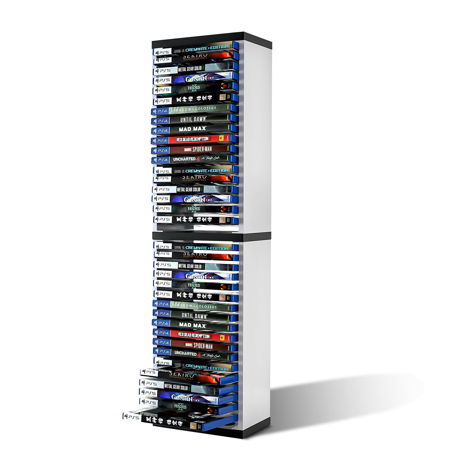 ECHZOVE Game Card Box Storage Stand for PS5 Xbox Games  Storage Tower for Xbox Game Card Box Holder Vertical Stand - for Video Games 36 PCS