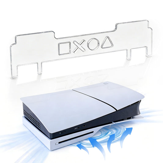 Peacetream PS5 Slim Horizontal Station  Transparent Acrylic Stand for PlayStation 5 Slim Console  Stable Anti-Slip Support Base for PS5  Cooling Stand for Game Console