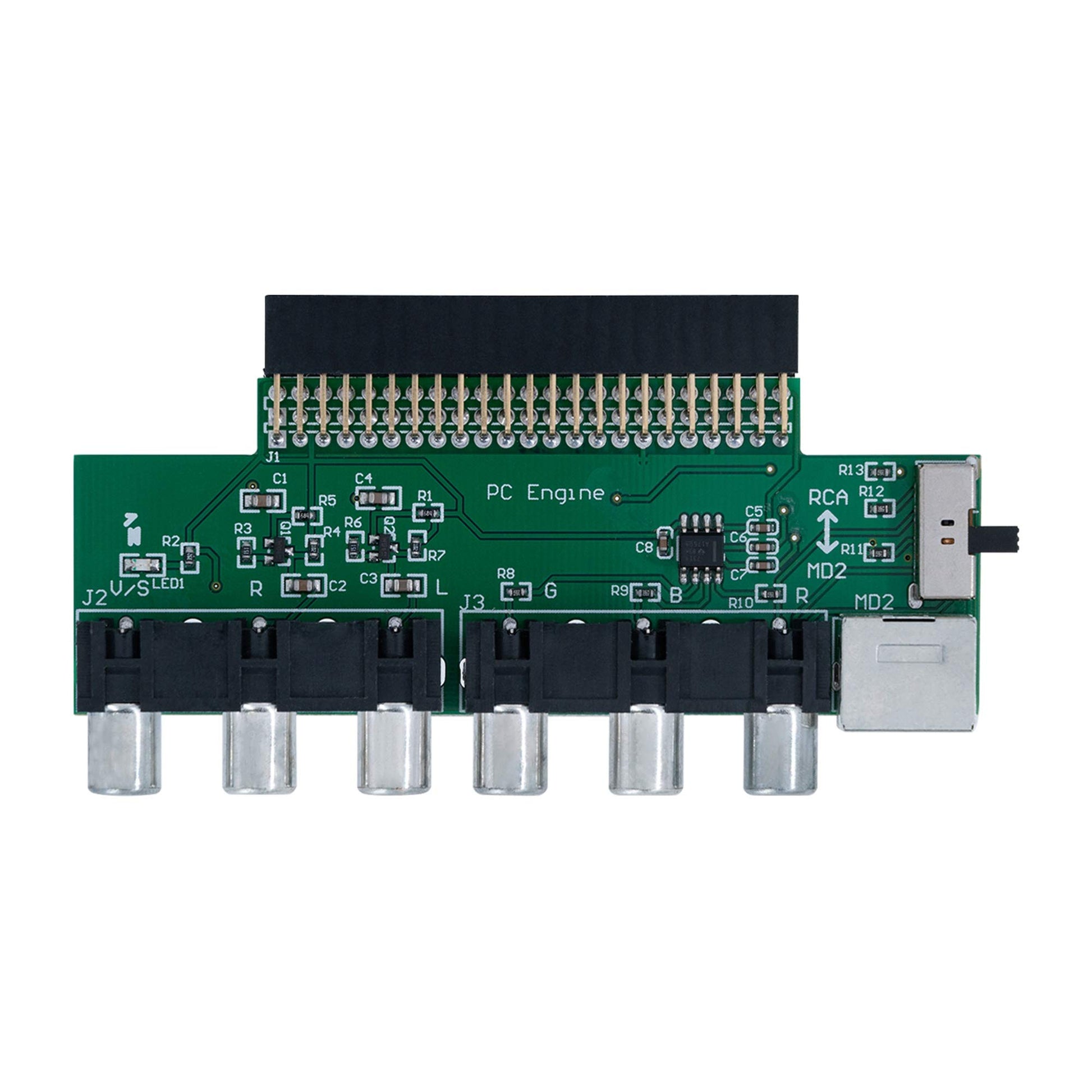 Mcbazel RGBS Video Booster & Audio Converter PCB Board for NEC PCE PC Engine, Model av-040042