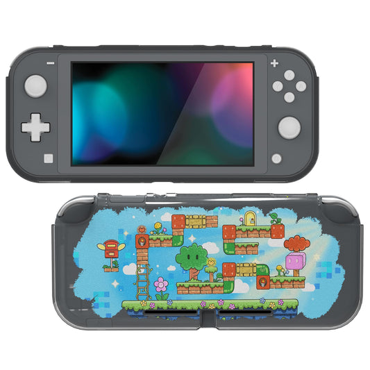 PlayVital Custom Protective Case for Nintendo Switch Lite, Soft TPU Slim Case Cover for Nintendo Switch Lite - Blocks Adventure