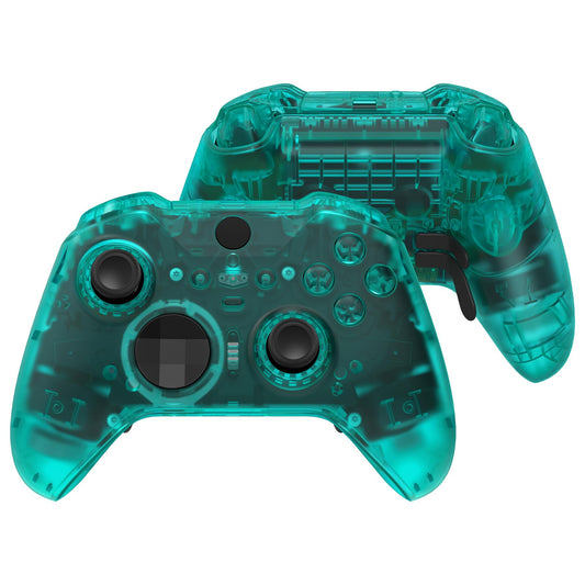 eXtremeRate Full Set Shell Buttons for Xbox One Elite Series 2 Controller  Emerald Green Replacement Faceplate Back Plate Bottom Shell with Buttons for Xbox Elite Series 2 Core Controller - Model 1797