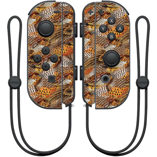 MightySkins Skin Compatible with Nintendo Joy-Con Controller - Pheasant Feathers | Protective, Durable, and Unique Vinyl Decal w