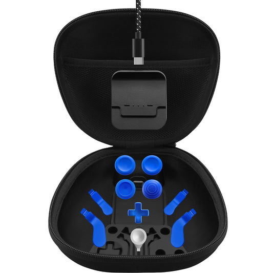 Complete Component Pack for Xbox Elite Controller Series 2 - Accessories Includes 1 Controller Carrying Case  1 Charging Dock  4 Thumbsticks  4 Paddles  1 Adjustment Tool and 1 Charging Cable(BLUE)