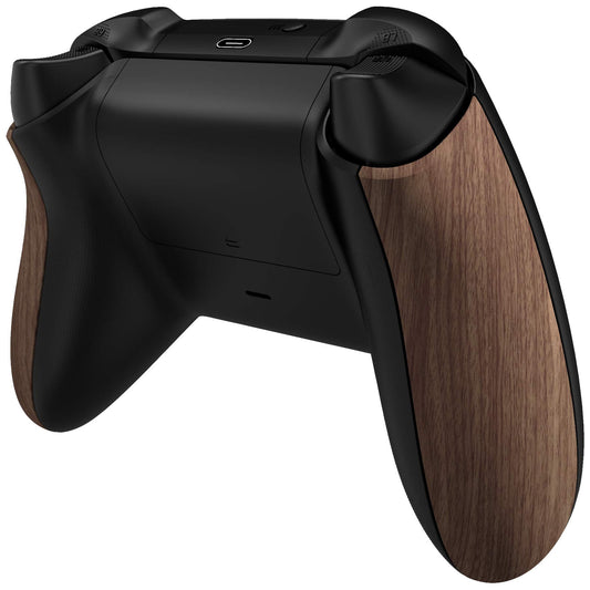 eXtremeRate Controller Grip for Xbox Series X & S, Wood Grain Soft Touch Comfortable Side Rails, Replacement Back Panels Accesso