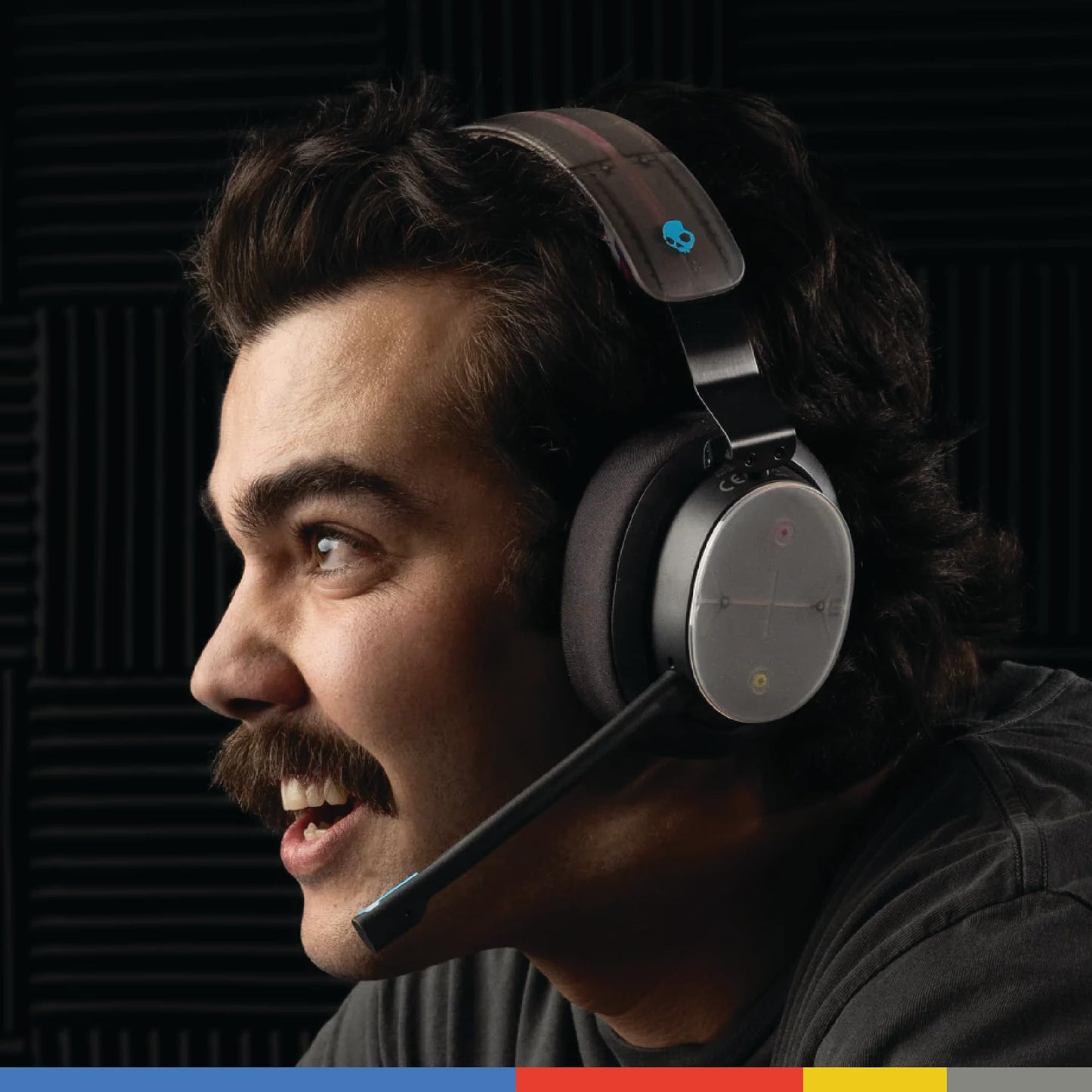 Skullcandy PLYR Wireless Gaming Headset - Over-Ear, 24 Hr Battery, AI Mic, Multi-Platform, Black Digi-Hype, One Size