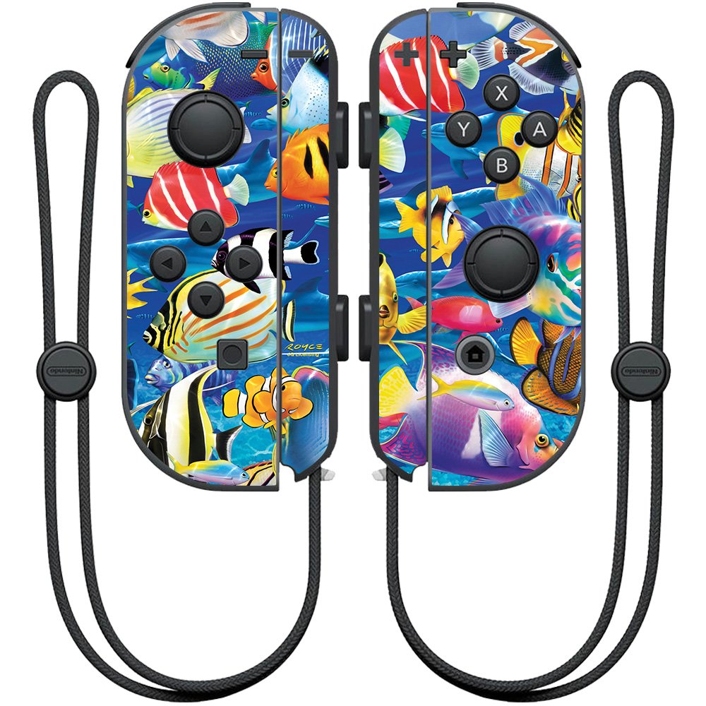 MightySkins Skin Compatible with Nintendo Joy-Con Controller - Tropical Fish | Protective, Durable, and Unique Vinyl Decal wrap 