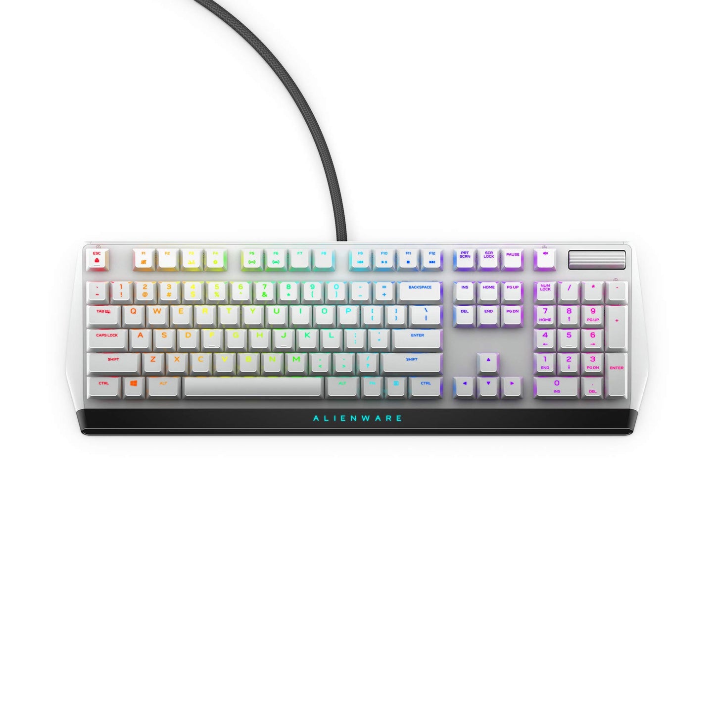Alienware Low-Profile RGB Gaming Keyboard AW510K - Cherry MX Red Switches, Per Key RGB Lighting, Lunar Light Finish