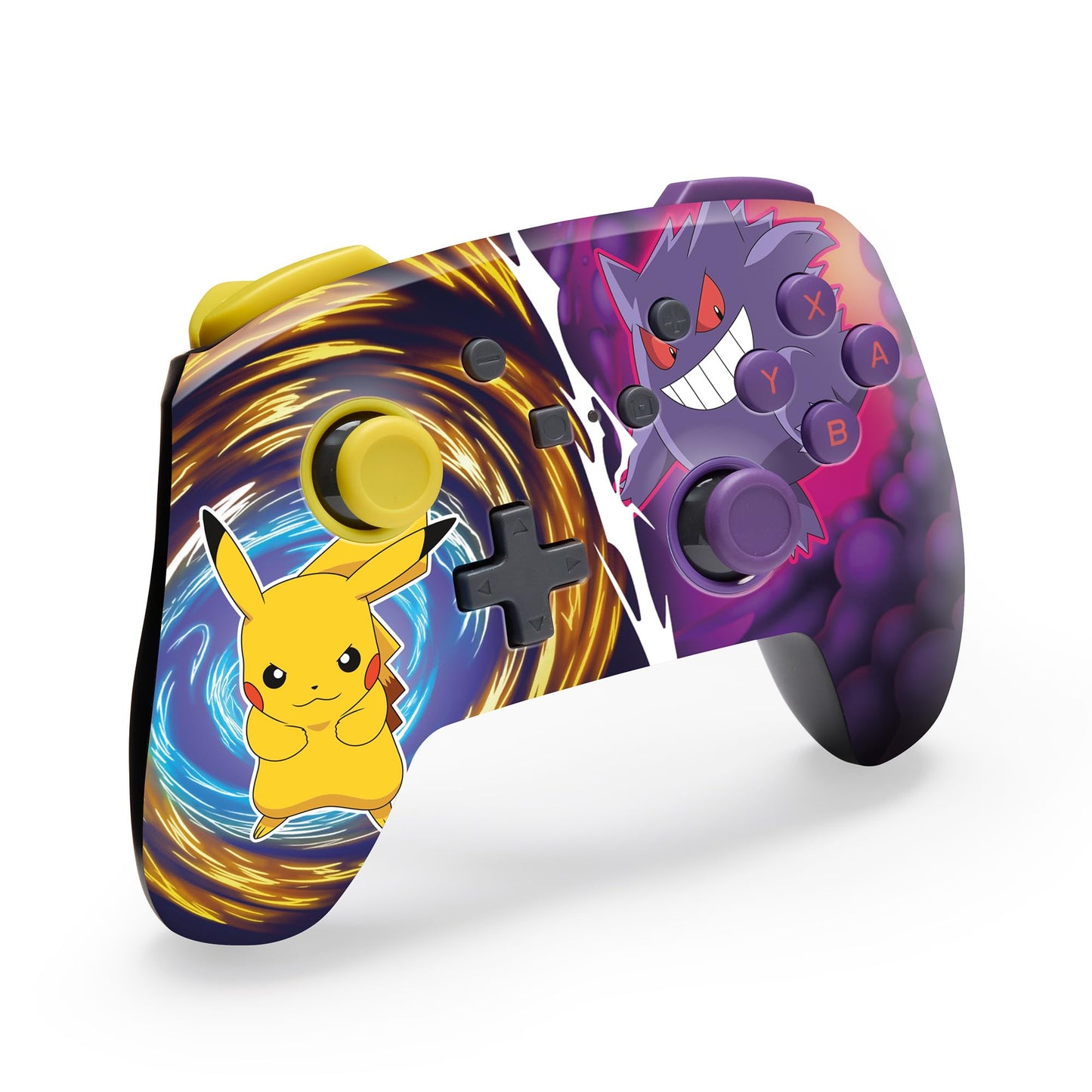 PowerA Enhanced Wireless Controller for Nintendo Switch - Pikachu vs. Gengar - Model NSGP0420-01R - Officially Licensed Gamepad