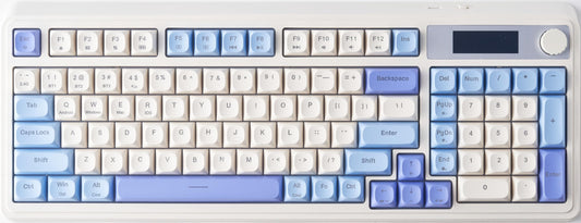 AULA S99 Pro Keyboard  Cute Creamy Gaming Keyboard with Number Pad Smart Screen  Tri-Mode Bluetooth/2.4G/USB-C Computer Keyboards  Media Knob Custom RGB Mechanical Feel for MAC Xbox PC Gamer - Purple