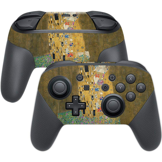 MightySkins Skin Compatible with Nintendo Switch Pro Controller - The Kiss | Protective, Durable, and Unique Vinyl Decal wrap Co