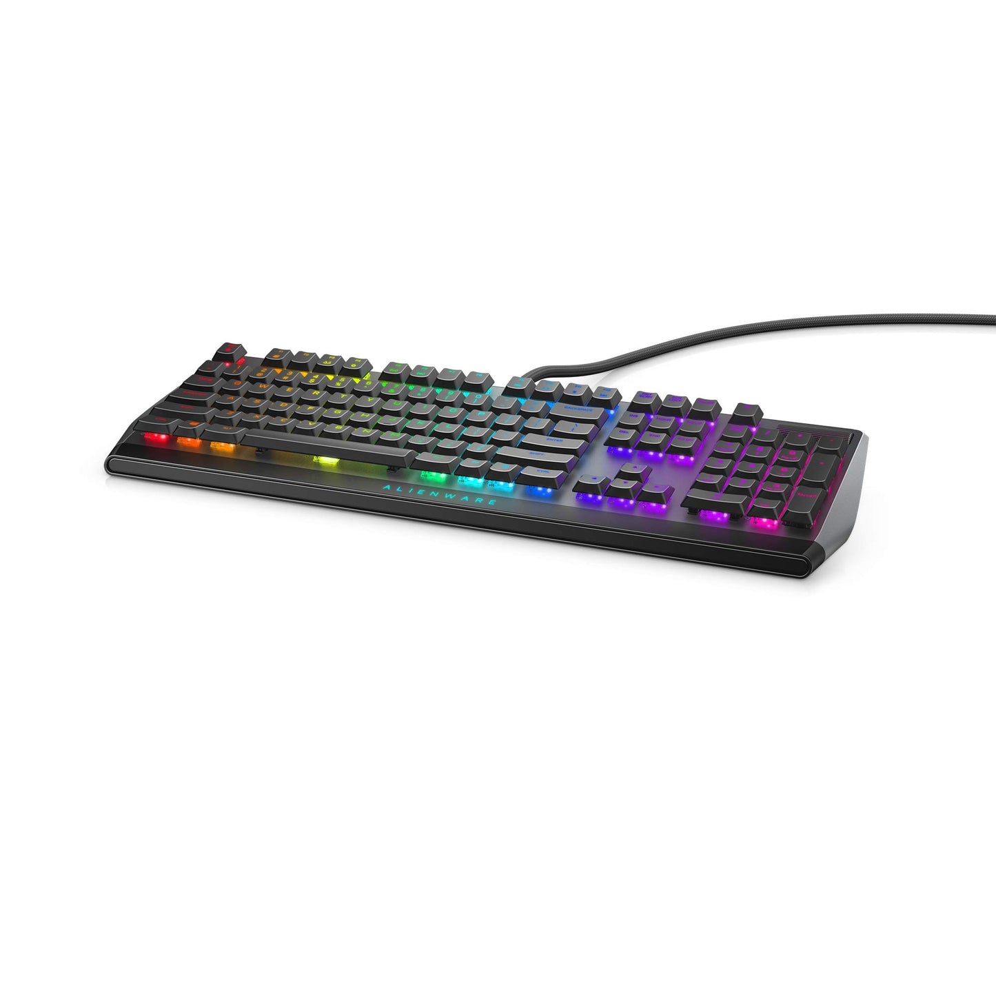 Alienware Low-Profile RGB Gaming Keyboard AW510K - Cherry MX Red, Dark Side of the Moon, Aluminum, Media Controls, USB Passthrough
