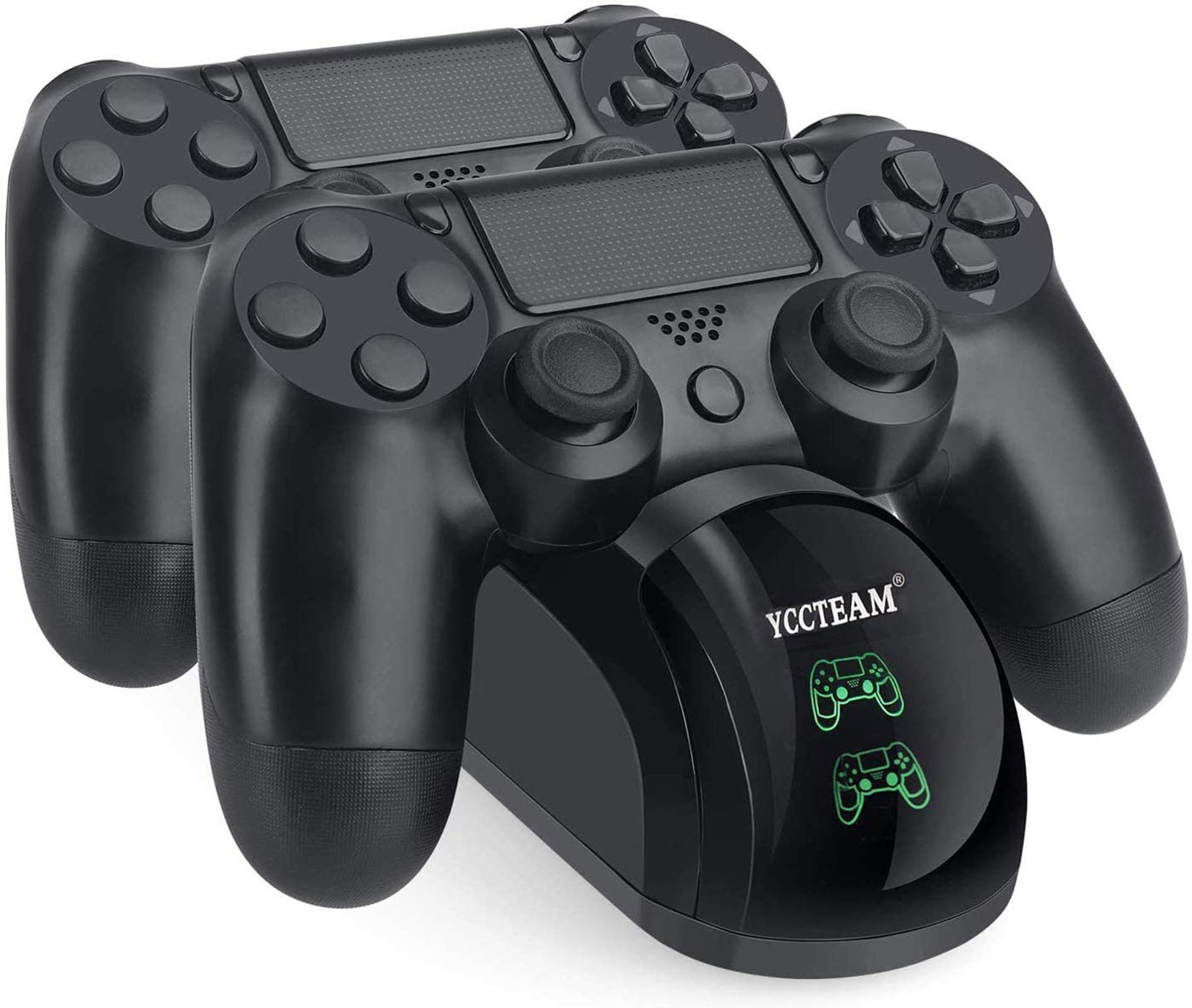 YAEYE PS4 Controller Charger Docking Station Stand - Fast Charging for PS4/PS4 Slim/PS4 Pro - Black