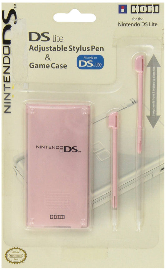 HORI Nintendo DS Lite Adjustable Stylus Pen & Game Case - Model UHDL-111
