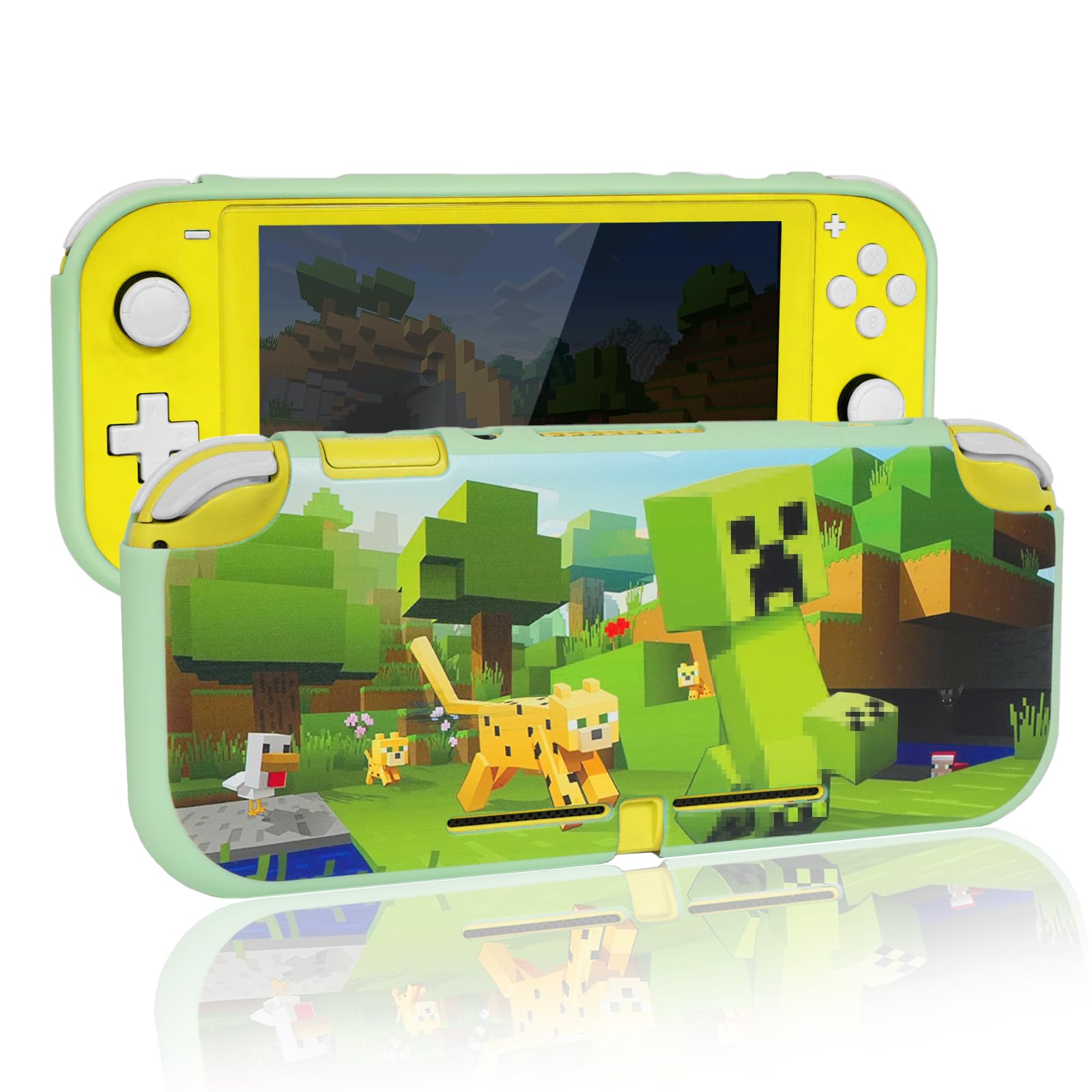 TIKOdirect Protective Case for Switch Lite  Soft Cover Shock Absorption Anti-Scratch Shell with Cute Pattern  Green