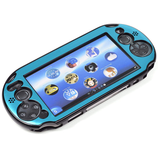 Cosmos Protection Hard Case Cover with Aluminum Faceplate Compatible with PS VITA 2000, Fits for Round Strat & Select Button Onl