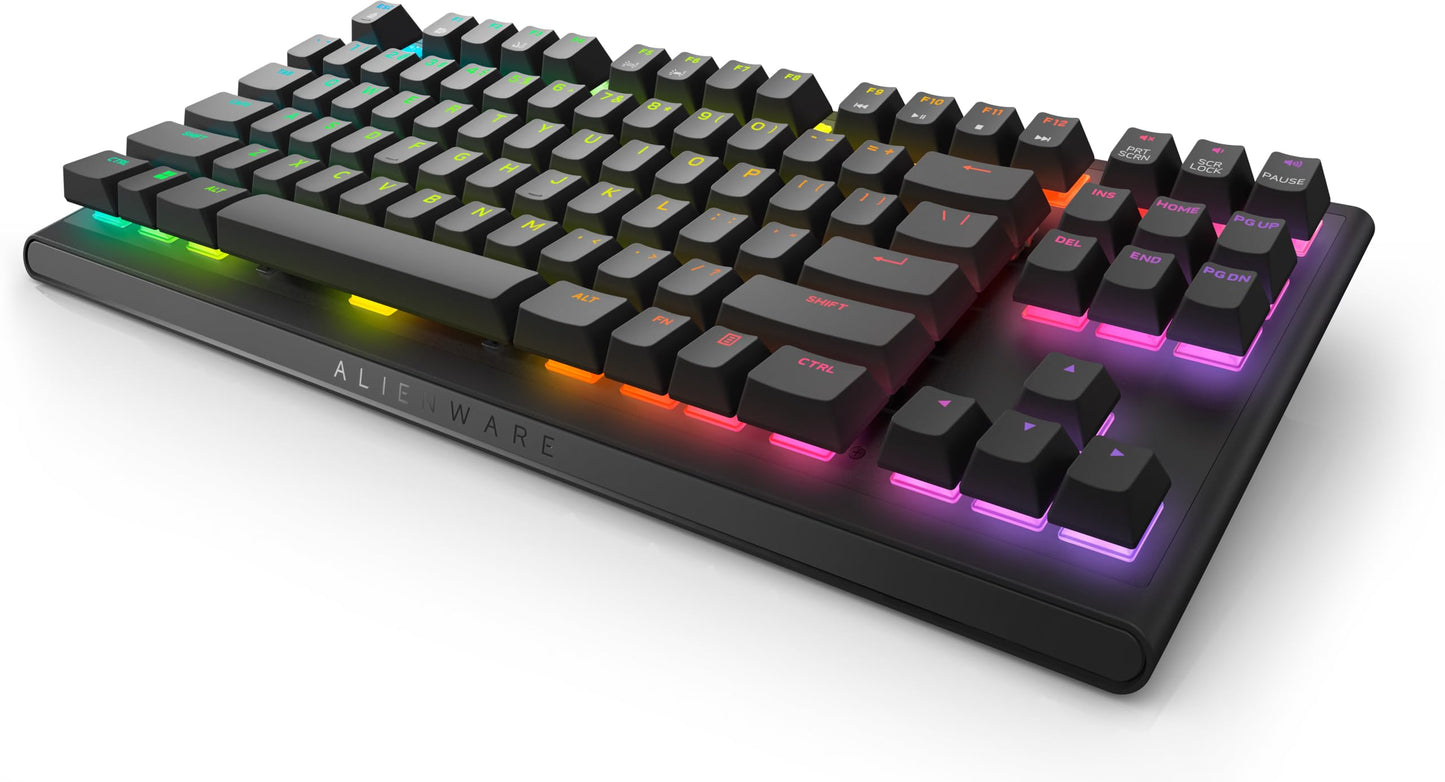 Dell Alienware AW420K Tenkeyless Gaming Keyboard - CHERRY MX Red, AlienFX RGB, Adjustable Height, 14.77 x 36.73 x 5.57 cm