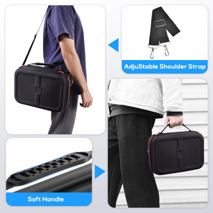 Gorixer Switch 2 Case for Nintendo Switch 2 & OLED, Stores 18 Game Cards, Black, Model NTT22B