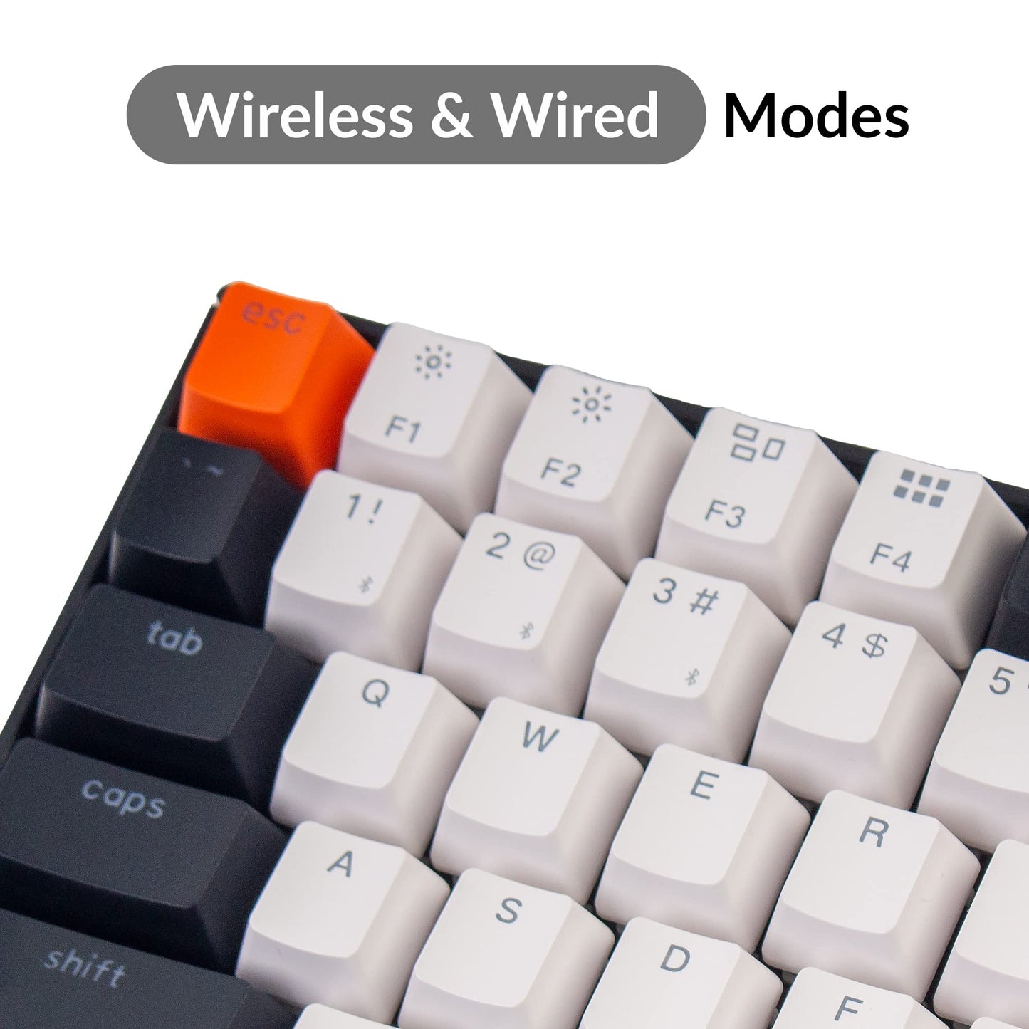Keychron K2 75% Mechanical Keyboard - Hot-Swappable Gateron Brown Switch, Bluetooth/Wired, White LED Backlit, Model A3H