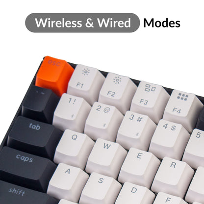 Keychron K2 75% Mechanical Keyboard - Hot-Swappable Gateron Brown Switch, Bluetooth/Wired, White LED Backlit, Model A3H