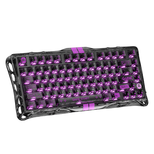 GravaStar Mercury V75 Lite Hall Effect Magnetic Gaming Keyboard - 8KHz Rapid control button Wired 75% Keyboard  Adjustable Actuation  Hot-Swappable Switches  Transparent RGB for PC/Mac