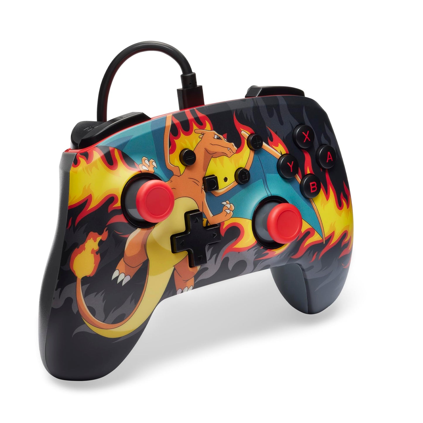 PowerA Enhanced Wired Controller for Nintendo Switch - Charizard Firestorm, NSGP0283-01, Officially Licensed Gamepad