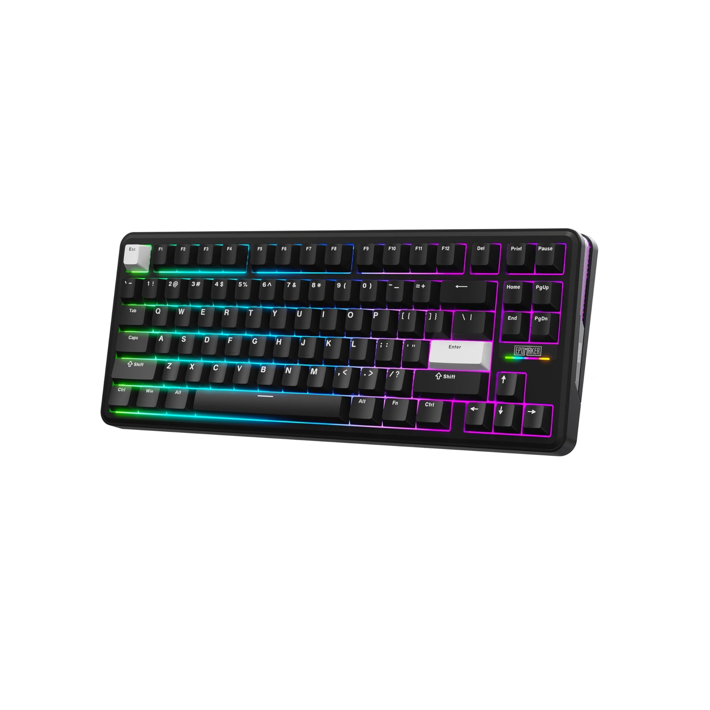 EPOMAKER TH85 QMK/VIA Wireless Gaming Keyboard  BT5.0/2.4GHz/USB-C  Hot Swappable Pre-lubed Custom Creamy Jade Linear Switches  Gasket Creamy Keyboard for PC/Mac/Office/Gaming (Black)