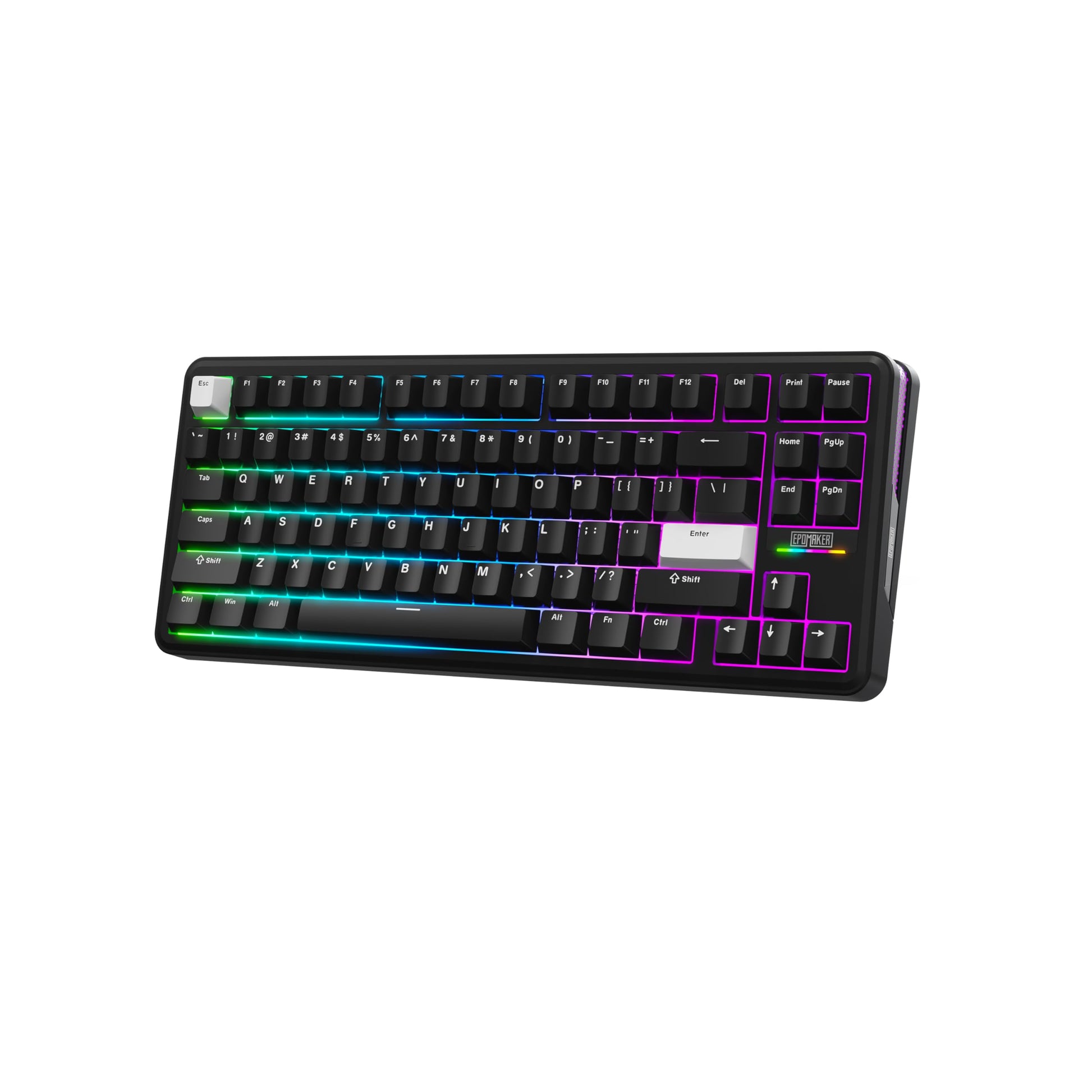 EPOMAKER TH85 QMK/VIA Wireless Gaming Keyboard  BT5.0/2.4GHz/USB-C  Hot Swappable Pre-lubed Custom Creamy Jade Linear Switches  Gasket Creamy Keyboard for PC/Mac/Office/Gaming (Black)