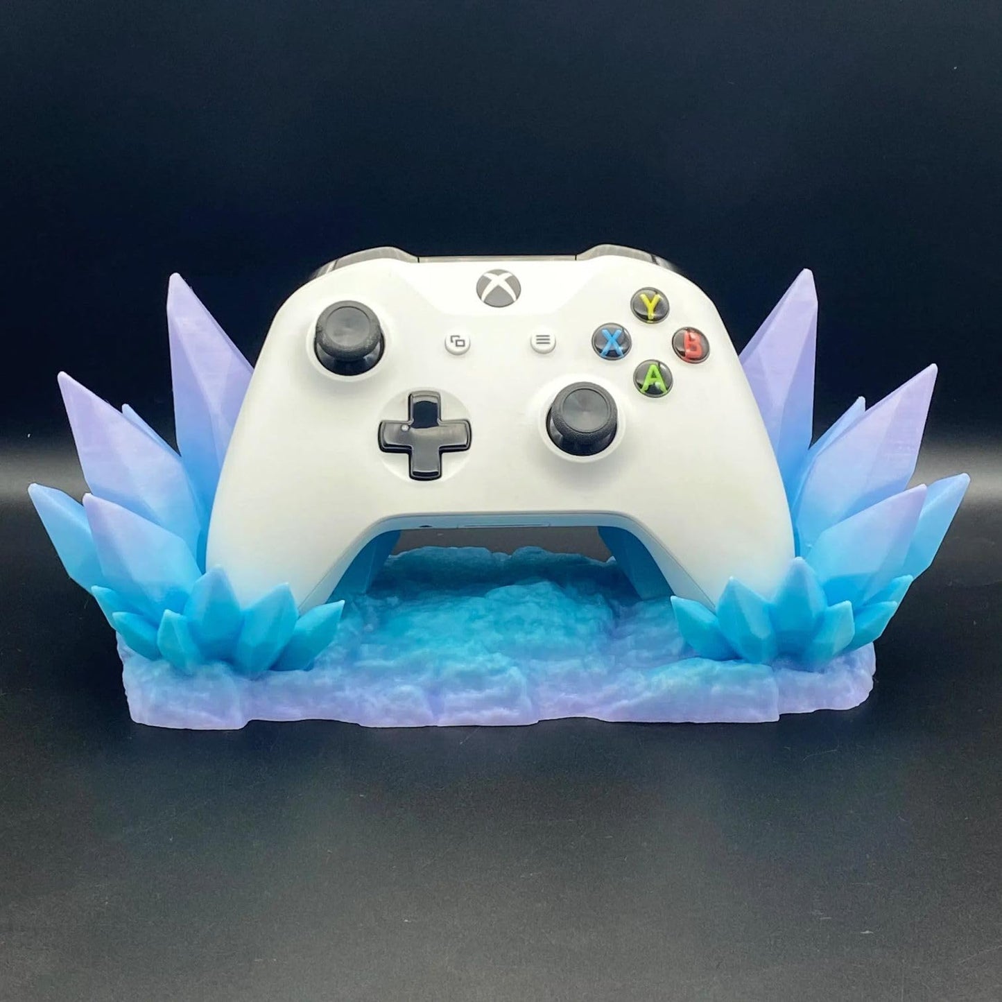 CHOWONE Crystal Throne Controller Stand for Xbox, PS5, PS4, Switch - Bluish Violet, Model SJZJ-023, 3D Printed Display Holder