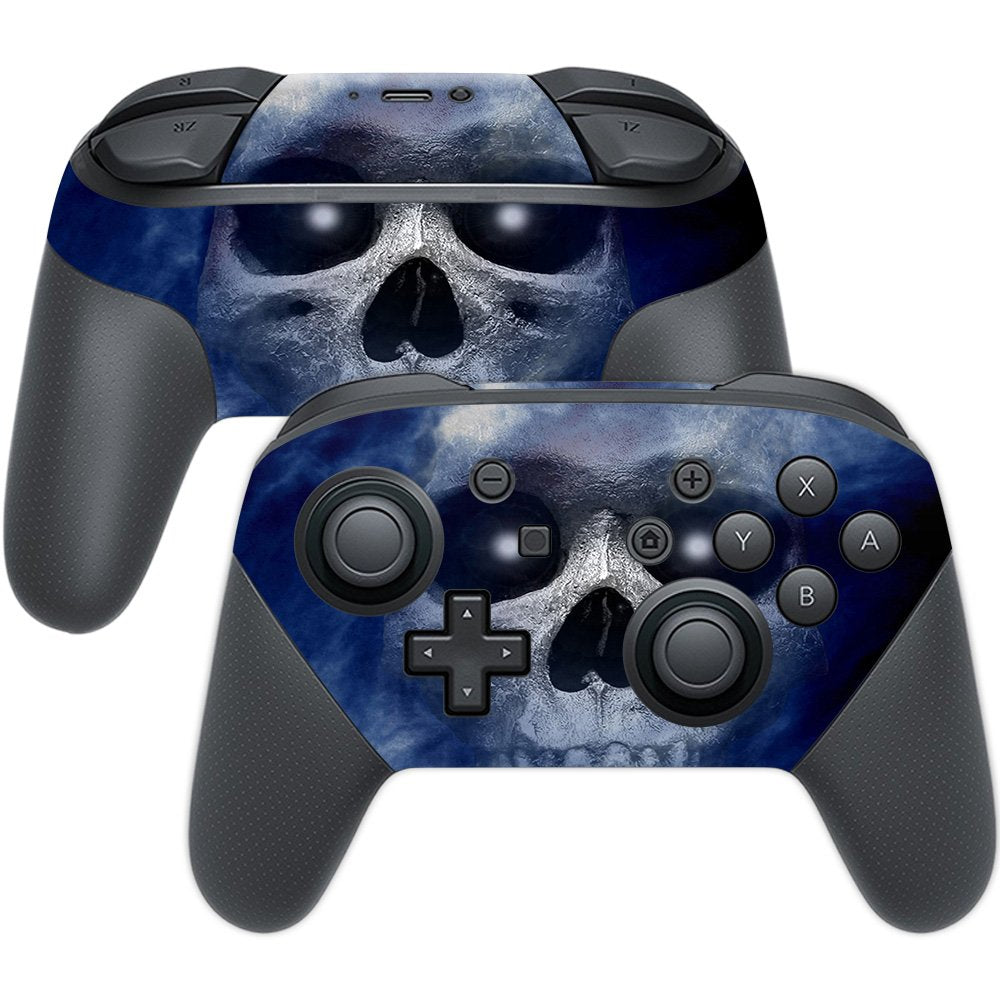 MightySkins Skin Compatible with Nintendo Switch Pro Controller - Haunted Skull | Protective, Durable, and Unique Vinyl Decal wr