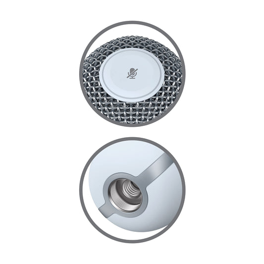 HyperX SoloCast USB Condenser Gaming Microphone - 24 Bit, Cardioid, Tap-to-Mute, PC/PS4/Mac, White, Model 519T2AA