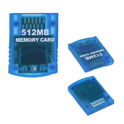 Mcbazel Gamecube Memory Card 512MB - Compatible with Wii Console, Blue Color