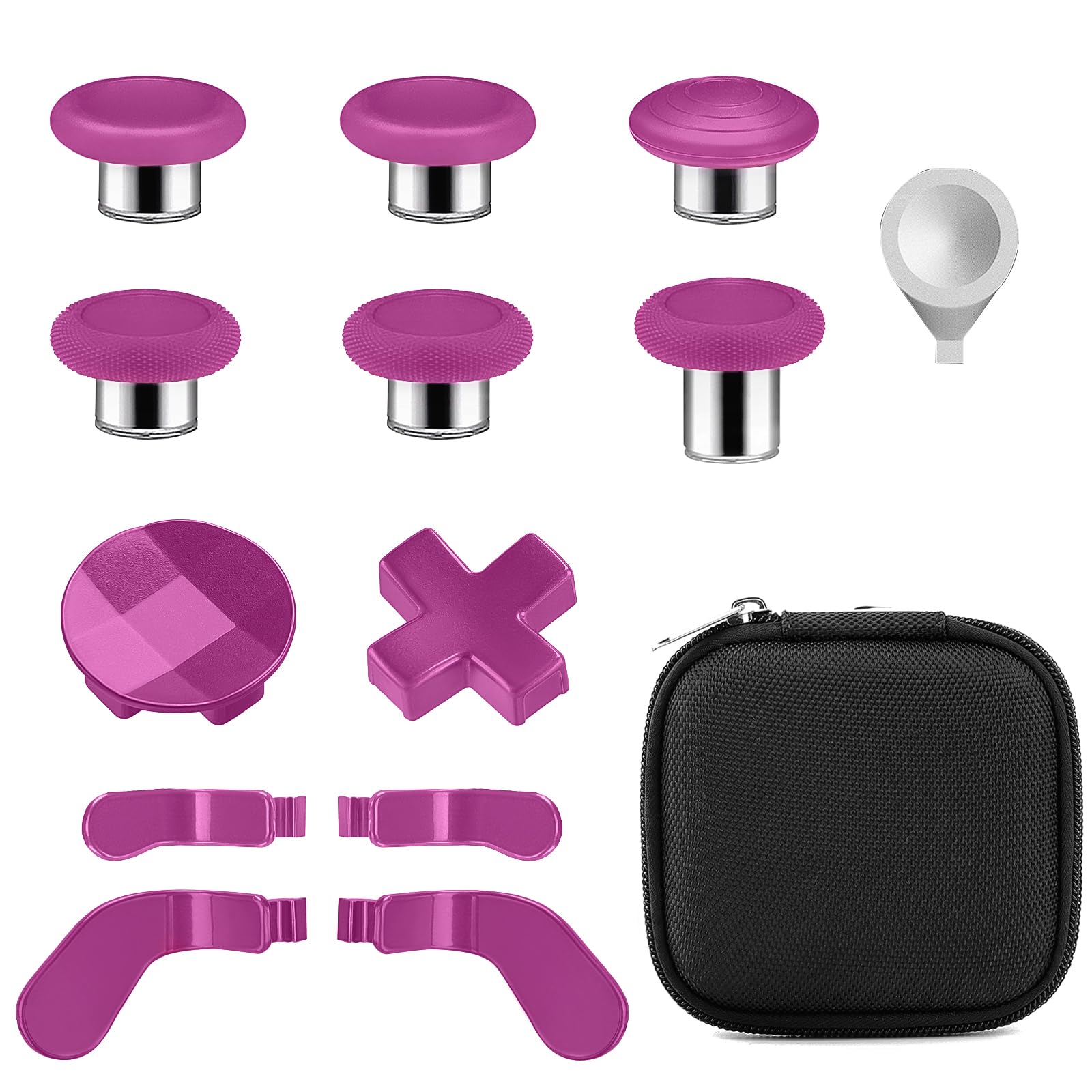 Accessories for Xbox One Elite Series 2 Controller(Model 1797)  Metal Thumbsticks Paddles Joysticks Replacement Parts Kits Compatible with Xbox Elite Wireless Controller Series 2 Core(Magenta)